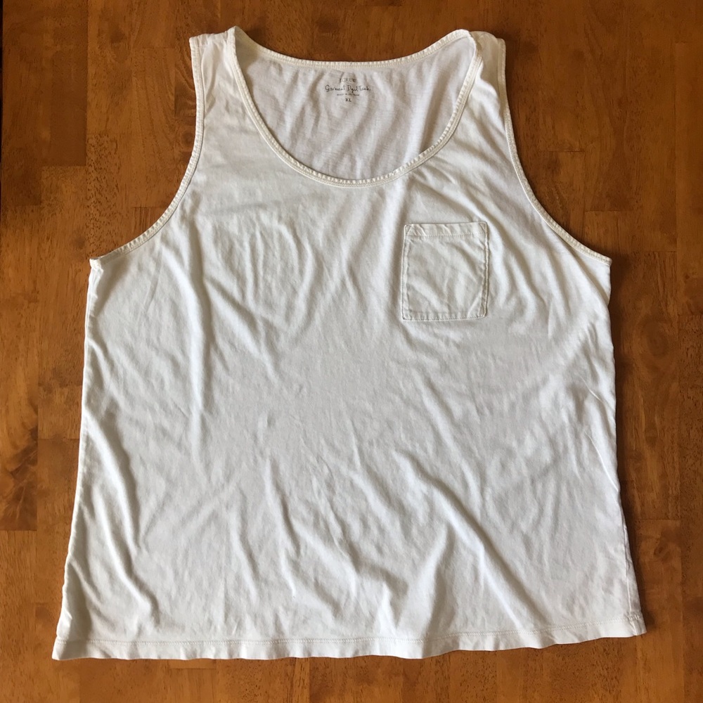 J.Crew Garment Dyed Ivory Tank